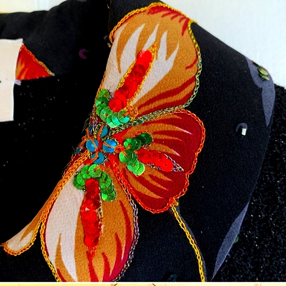 CHRISTIAN A. 12/14 VINTAGE WOOL SILK TWEED BOUCLE 3PC METALLIC SKIRT SUIT SET - Picture 13 of 15